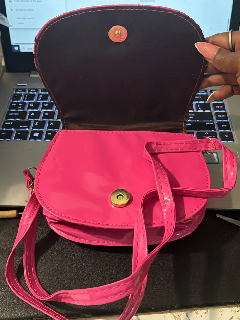 Hello Kitty Pink Quilted Crossbody Bag with Black Bow